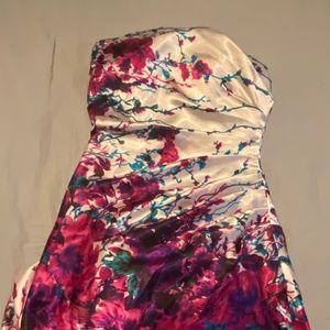 Chinese flowered mermaid prom dress